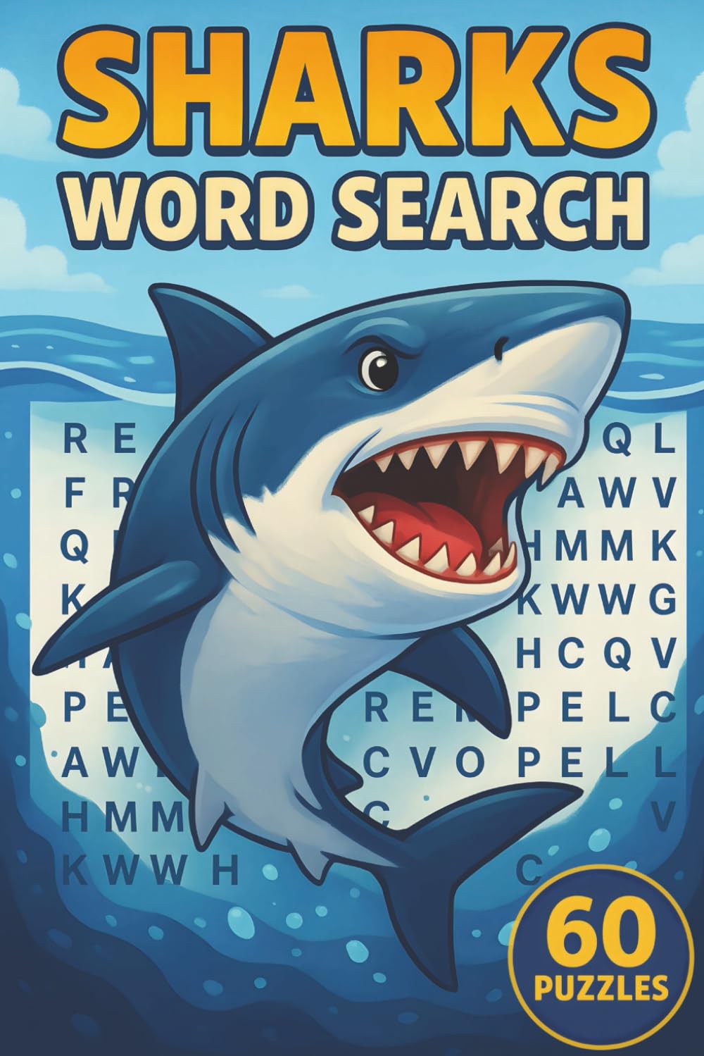 Sharks Word Search: 60 Shark-Themed Puzzles Featuring Species, Anatomy, Hunting Skills, Habitats, Conservation Facts and More
