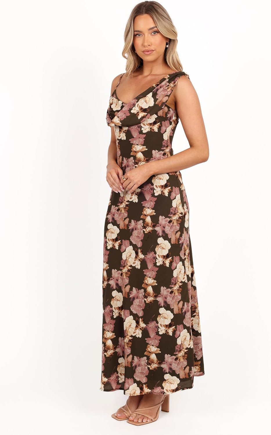 Petal & Pup Women's Kamryn Midi Dress-Olive Floral - Image 4