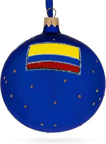 Miniatura 6 de Mount Monserrate, Bogotá, Colombia - Bola de cristal de adorno navideño de 4 pulgadas