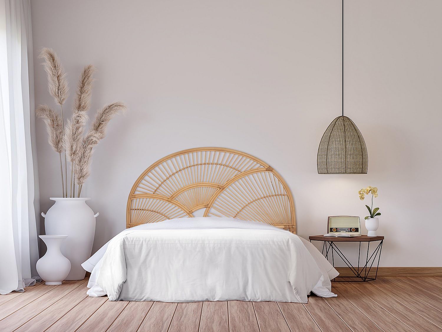 Vente-unique - Tête de lit 160 cm - Rotin - Naturel - EFELA