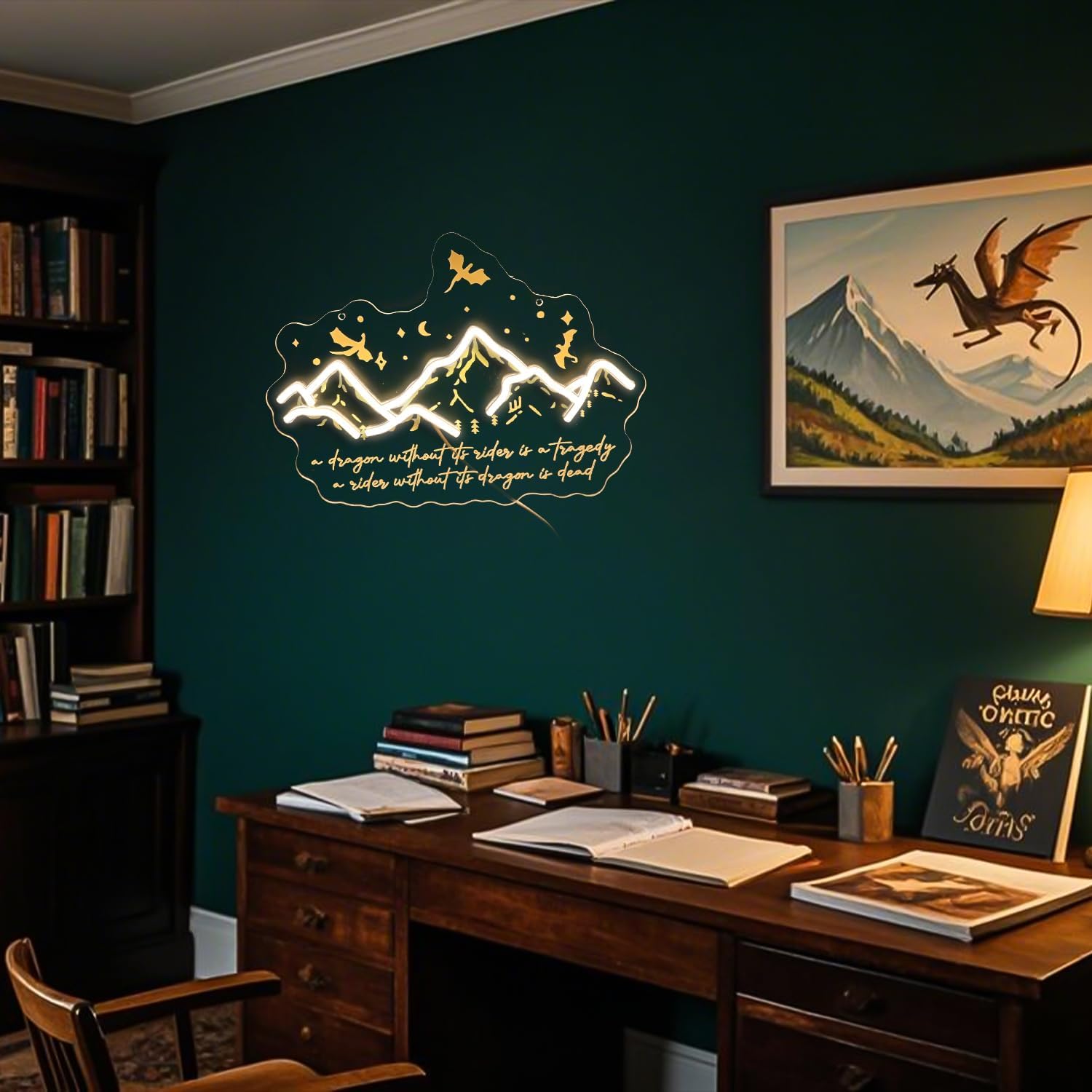 Fourth Wing Neon Sign, Basgiath War College LED Light, image 5