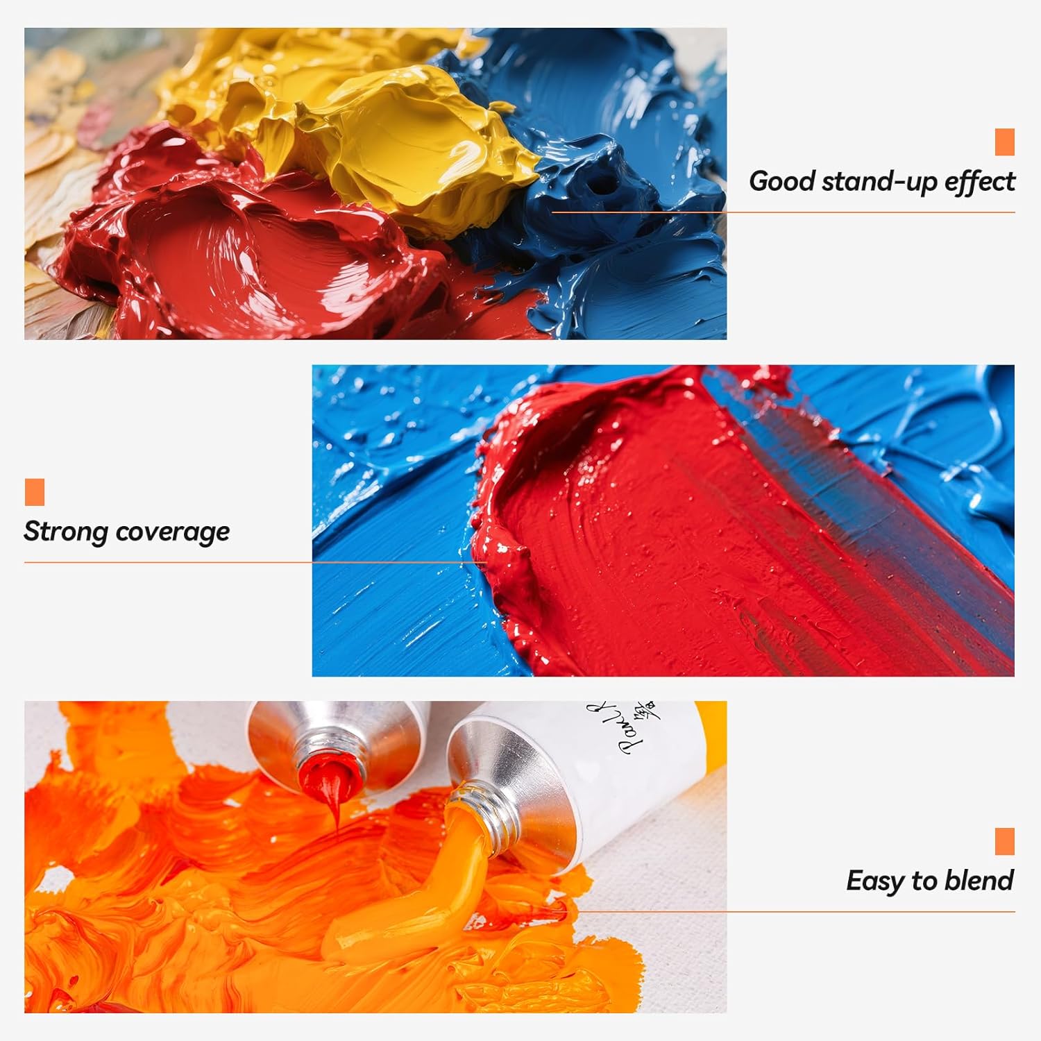 Paul Rubens Oil Paint, 20 Bright Oil Colors with High Saturation, 50ml Large Capacity Tubes, Faster Drying Time with Creamy Texture and Consistency for Artists, Students, Beginners