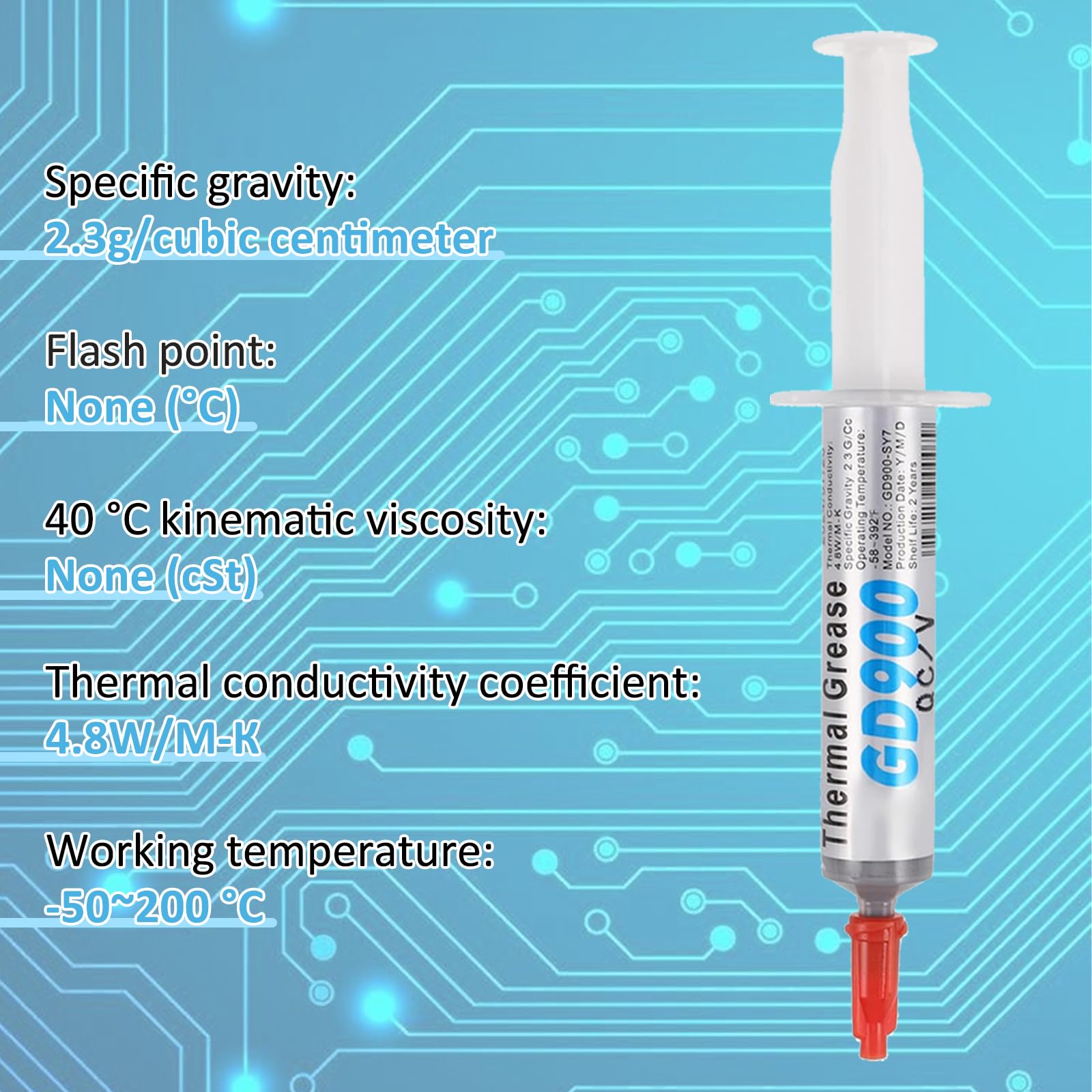 7 G*6 Tubi Pasta Termica,Ad Alte Prestazioni Thermal Paste,Pasta Termoconduttiva,Adatto A Tutti I Processori (Cpu,Gpu – Pc,Ps4),Conducibilità Termica Eccezionalmente Elevata