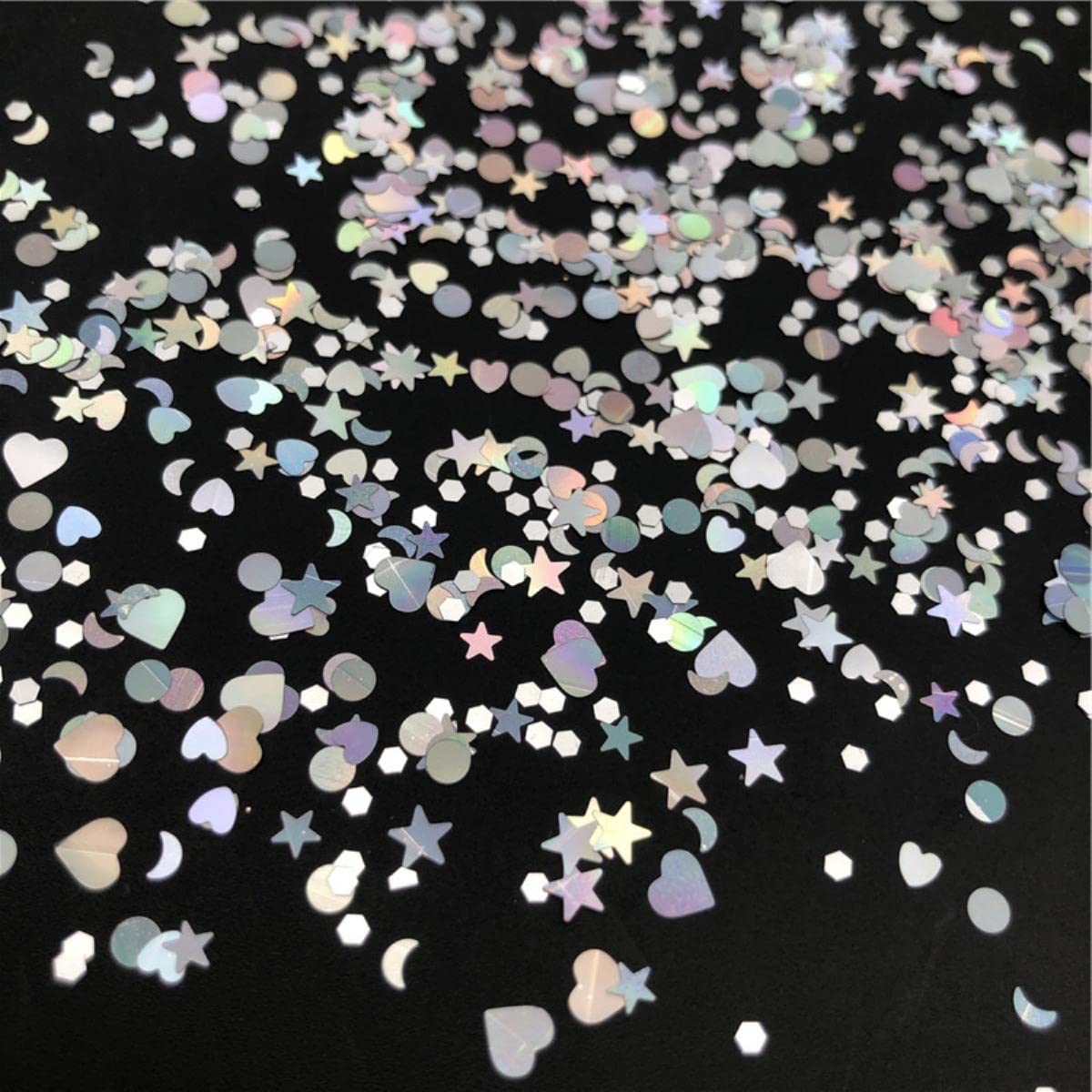 20 g/pacco formato laser argento ultrasottile glitter per unghie paillettes per body art pittura nail artl decorazione fai da te