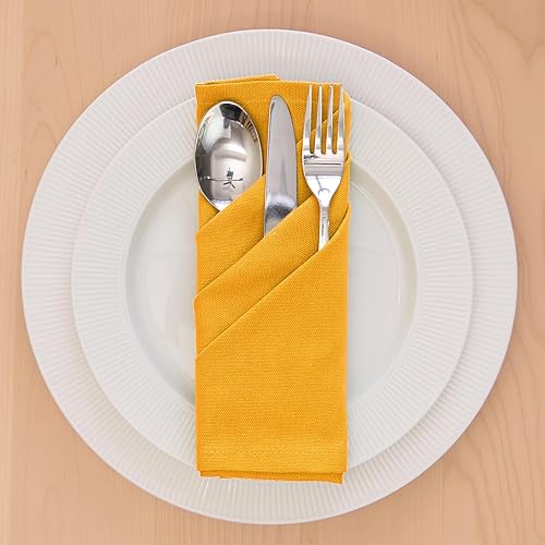 Vista 84 de Encasa XO Juego de 12 servilletas de tela color azul cobalto, 17 x 17 pulgadas, servilletas de cena de algodón de color sólido, servilletas de boda