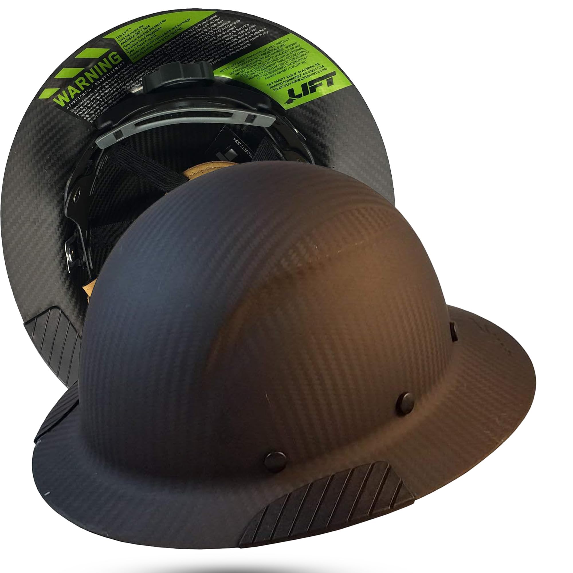 Texas America Safety Company DAX Lift Full Brim Carbon Fiber Hard Hat