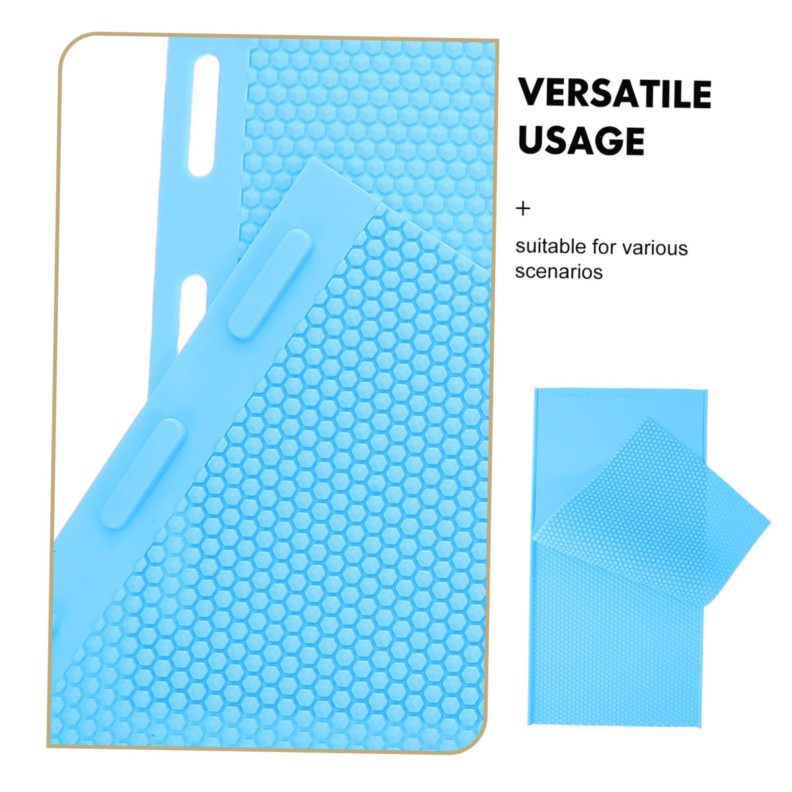 VANZACK Stampo in Silicone per Cera d Api con d Strumento per Fogli Cera Pressati per Apicoltura e Te con Effetto Rilievo Riutilizzabile Colore Azzurro