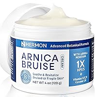 Vista 1 de Hermon Arnica Bruise Cream: Arnica Montana with Vitamins K, C & E–Hydrating Moisturizer for Face 4 oz
