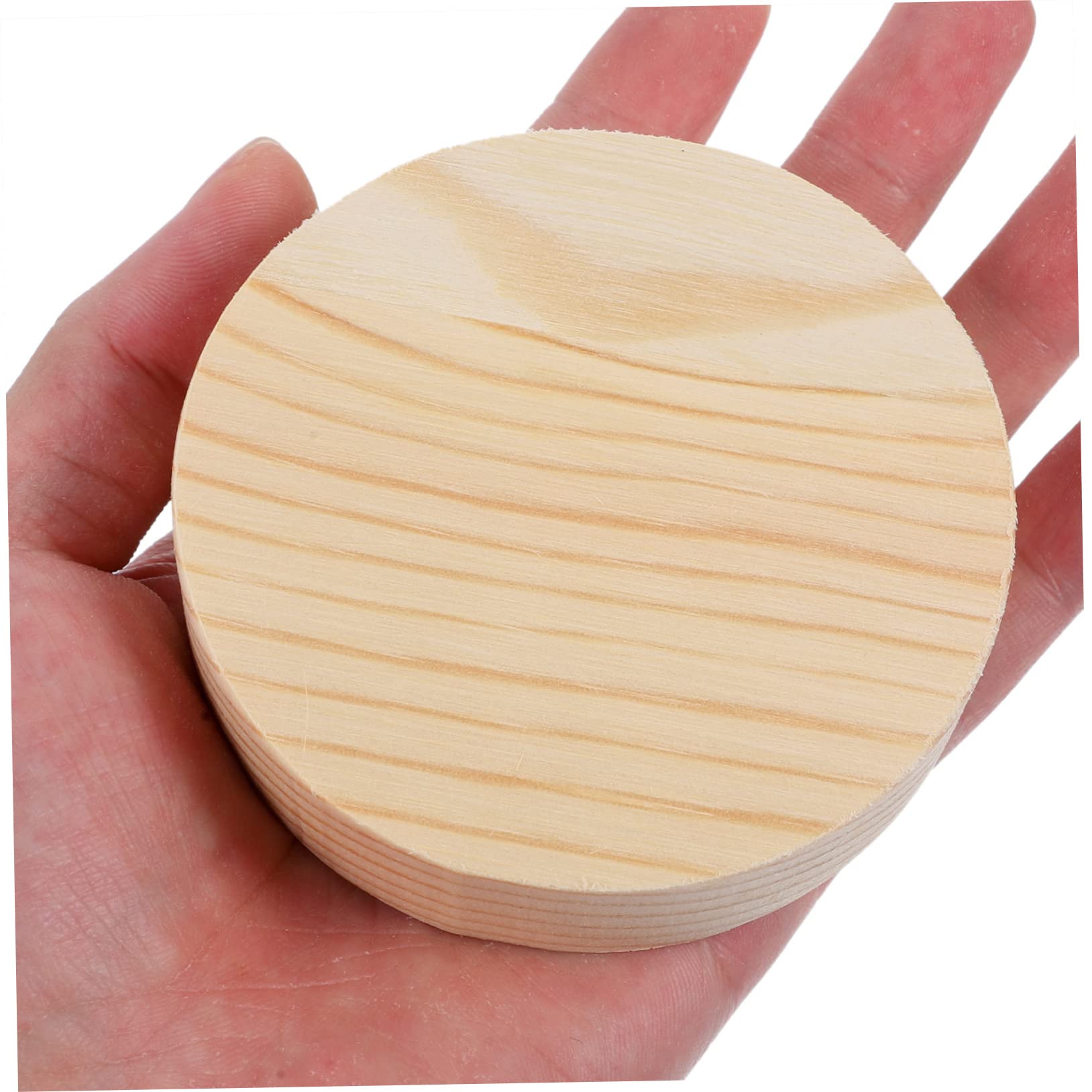 OSALADI 10 Holzscheiben Rund Rohlinge zum Basteln und Bemalen Sicher für Kinder 10 Stück Packung für Selbstgemacht Projekte und Hochzeitsdeko