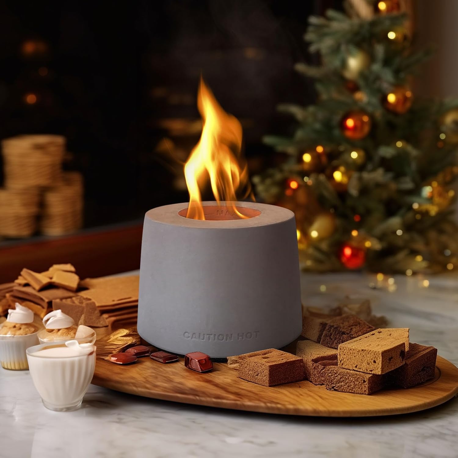 Pulunto Tisch-Feuerstelle Edelstahl - Mini-Kamin Für Indoor & Outdoor