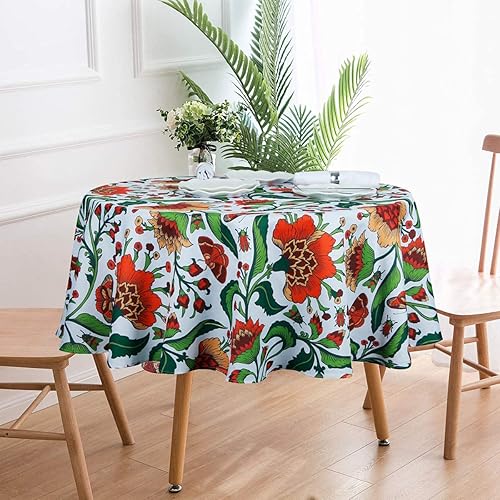 Vista 13 de EHouseHome - Mantel para interior y exterior, resistente al agua, tela de poliéster Babala