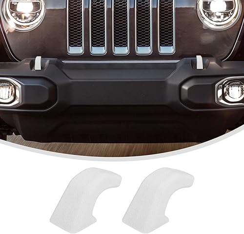 Linskip Cubiertas de gancho de remolque para Jeep Wrangler 4XE JL JK y Gladiator JT (2007-2025) - Protectores de goma para parachoques delantero,