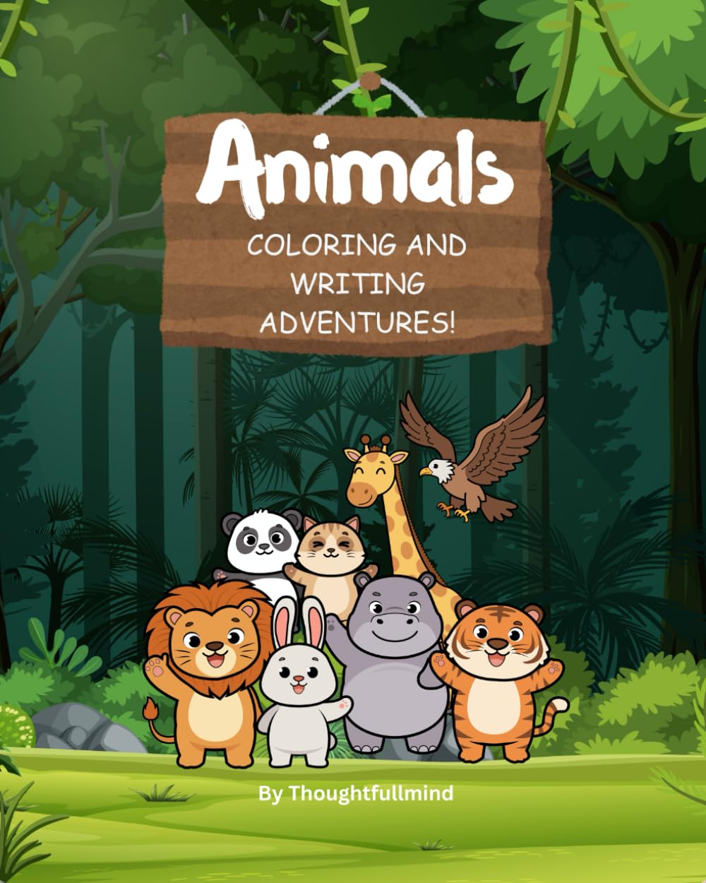 Animals Coloring and Writing Adventures: An Engaging A to Z Alphabet Tracing and Coloring Book for Kids Ages 3-5