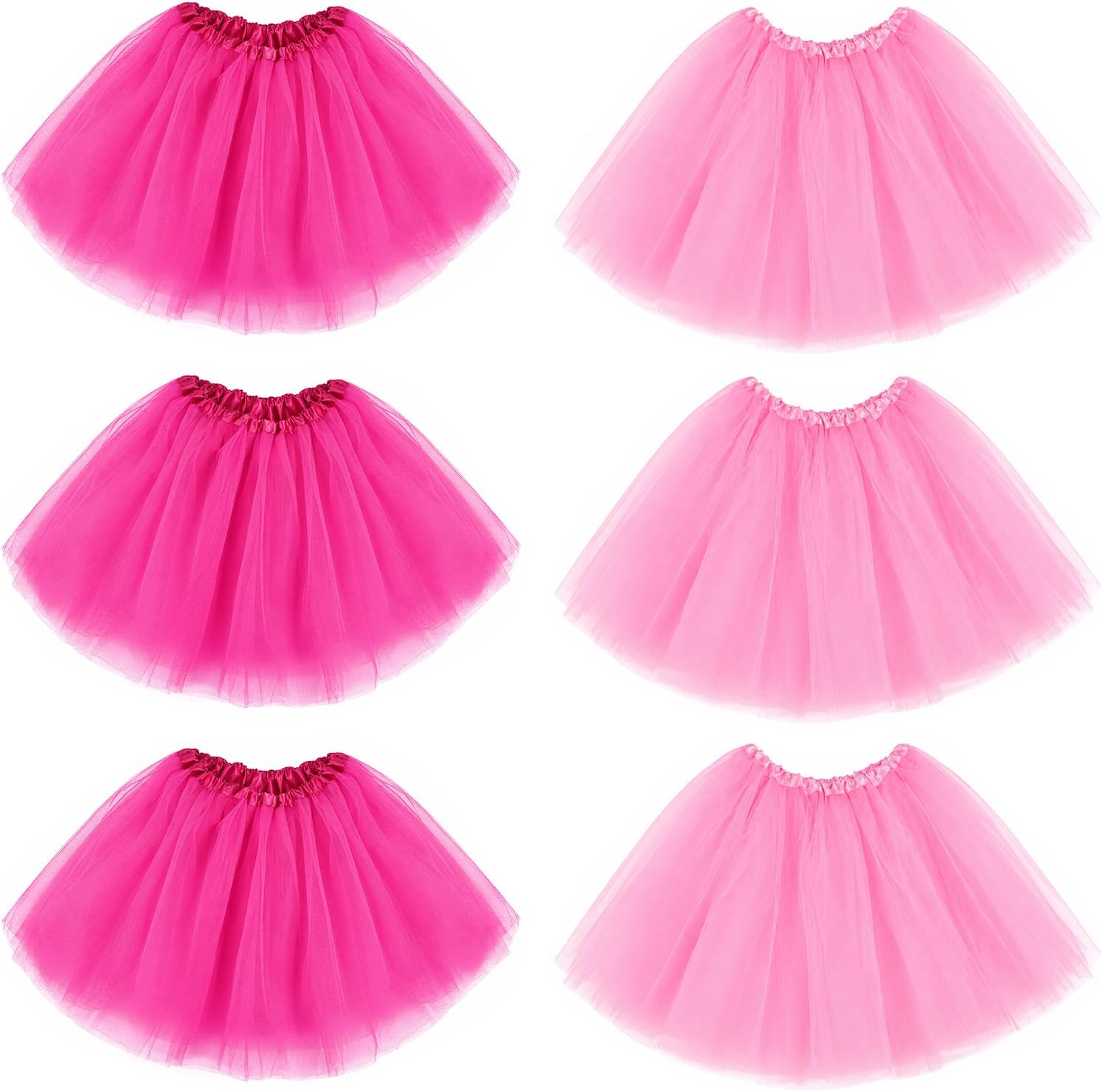 Tutu Skirts for Women 5 Layers Tulle 6Pcs Tutu for Running Dance Themed Party