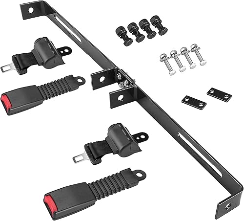 Miniatura 8 de 10L0L Cinturones de seguridad universales para carrito de golf de 2 pasajeros para Yamaha, Club Car, EZGO TXT/RXV Kit de asiento delantero,