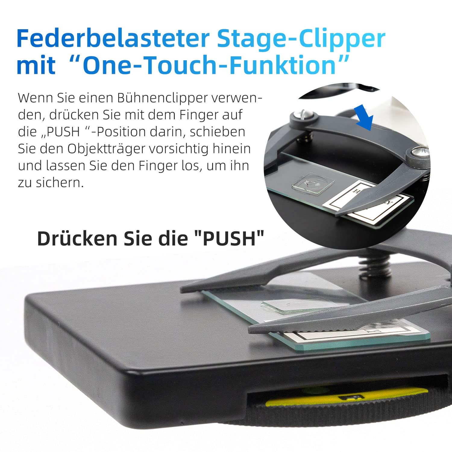 SWIFT Einsteiger Mikroskop Set für Kinder 80X-2000X Vergrößerung Monokular Verbundmikroskop mit Handy Adapter Zubehör-Kit und Tragebox SS121-25-PPA
