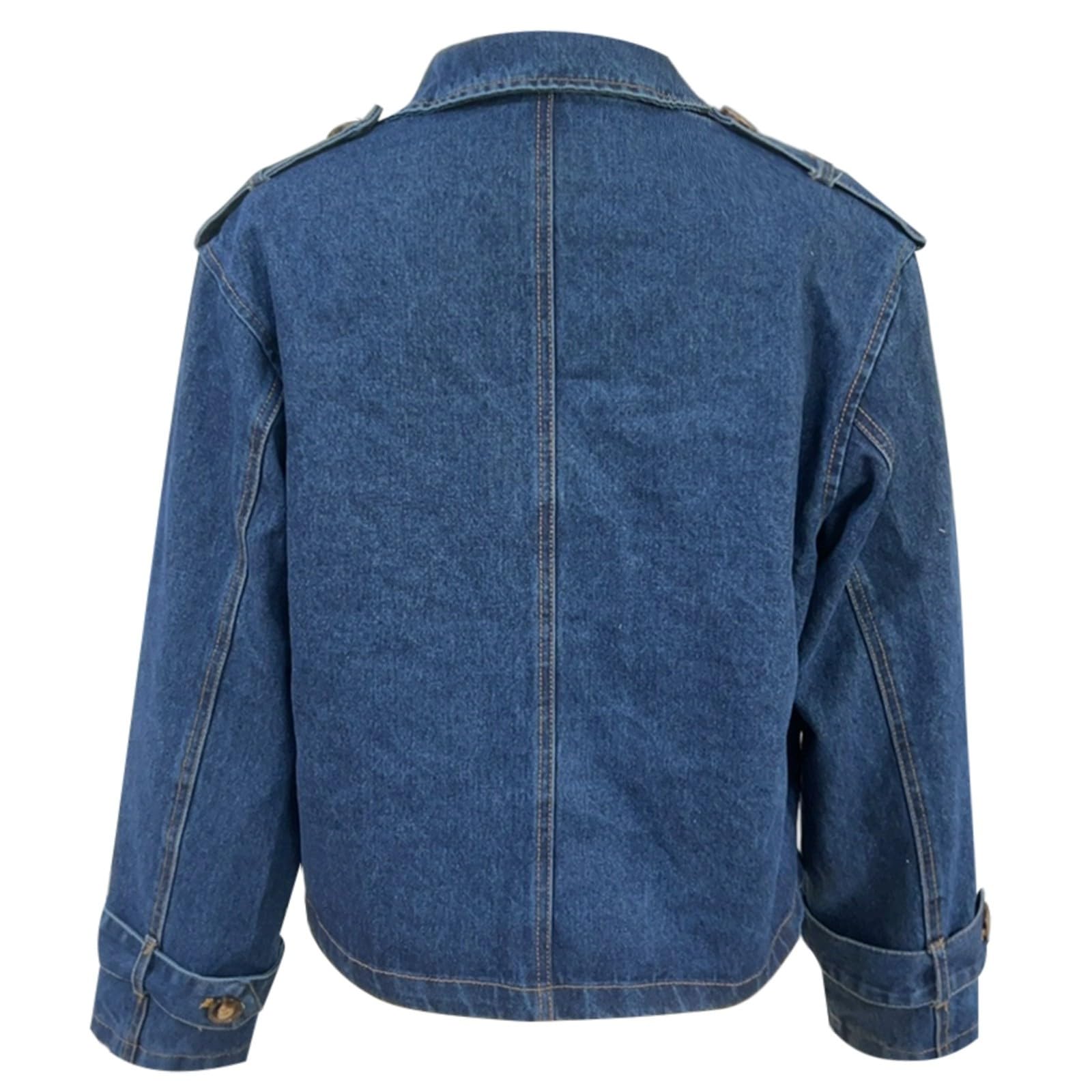 Jeans Jacken Für Damen Jeansjacke Shacket Vintage Übergangsjacke Leicht Alltag Bomberjacke Freizeitjacke Lange Ärmel Denimjacke Oversized Kurz Wascheffekt