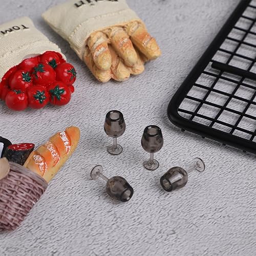 Miniatura 7 de NUOBESTY Botellas en miniatura 10 piezas 1 12 vasos de cóctel para casa de muñecas, mini tazas de cerveza, tazas de agua potable en miniatura,