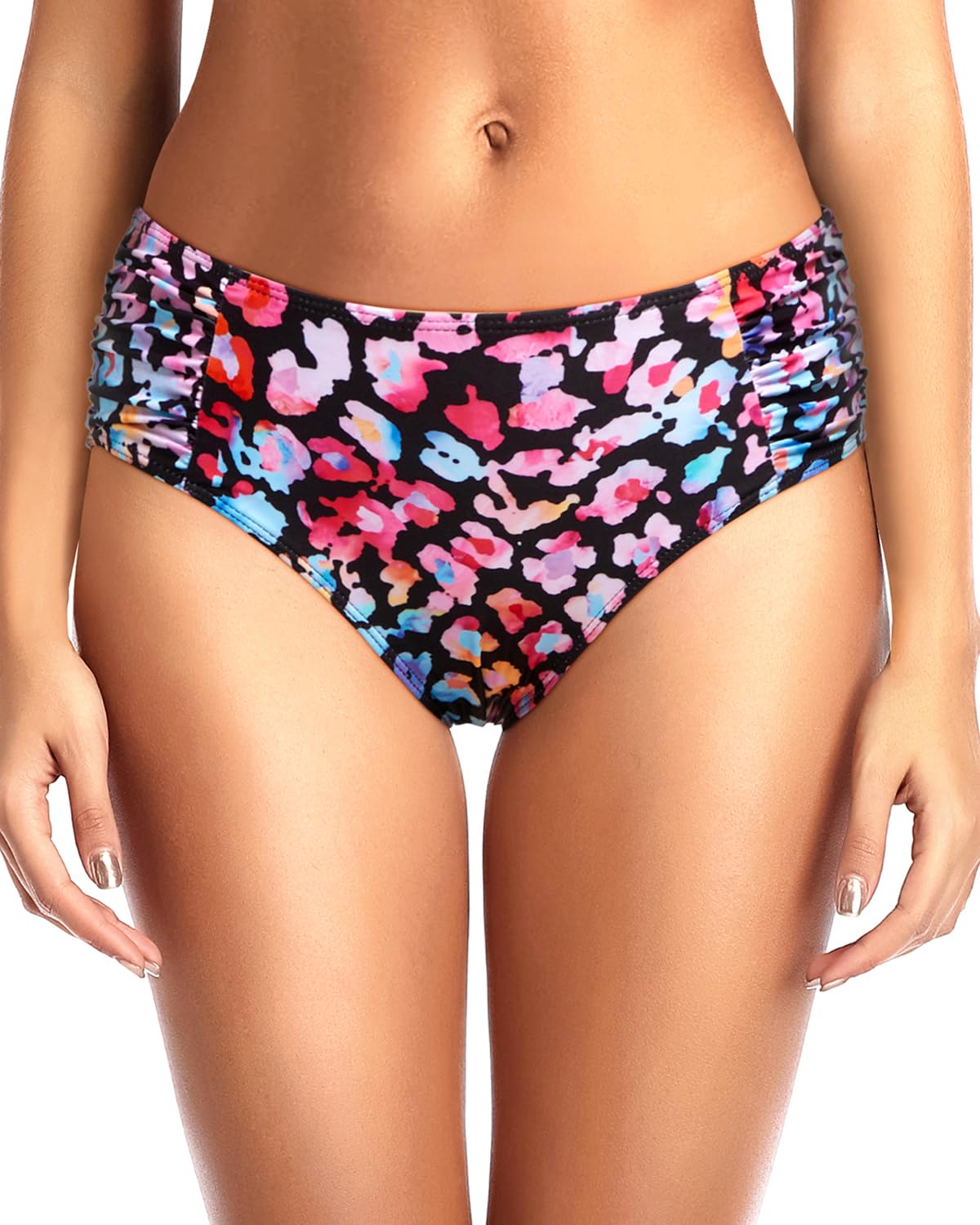 Tempt Me Women Bikini Bottoms Mid Waist Ruched
