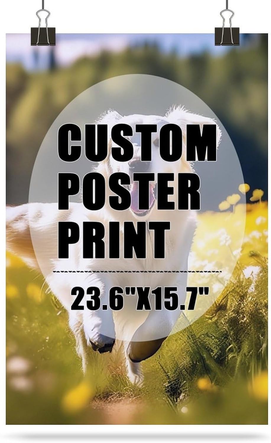 Jiposuhoe Custom Photo Poster Personalized Posters Print Add Your Any Picture Logo Text Image Customized Art Printing for Office Home School Living Room Bedroom Wall Decor, Vertical, 23.6 * 15.7in
