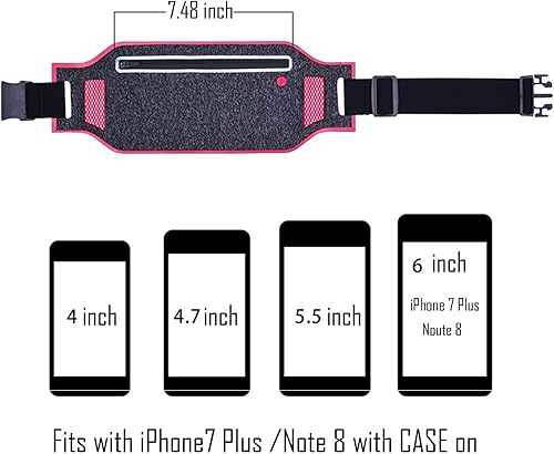 Miniatura 3 de EpicGadget(TM) Riñonera para correr, ligera, resistente al agua, reflectante, riñonera deportiva, cintura ajustable