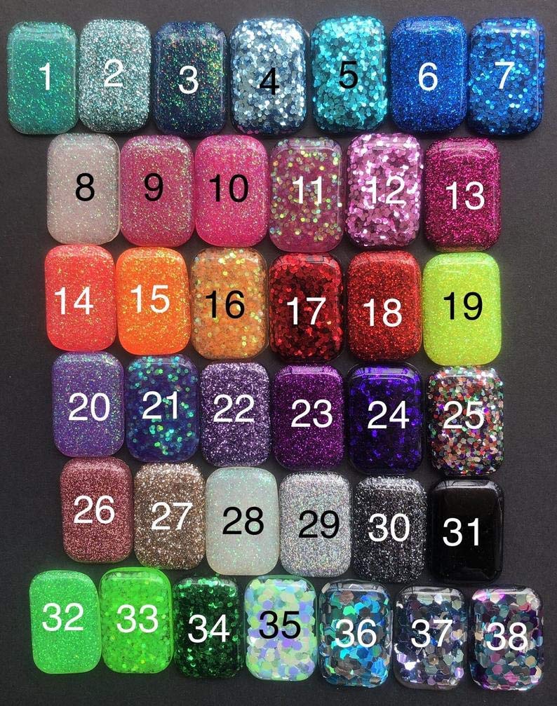 Rectangle Glitter Xray Markers, With Initials