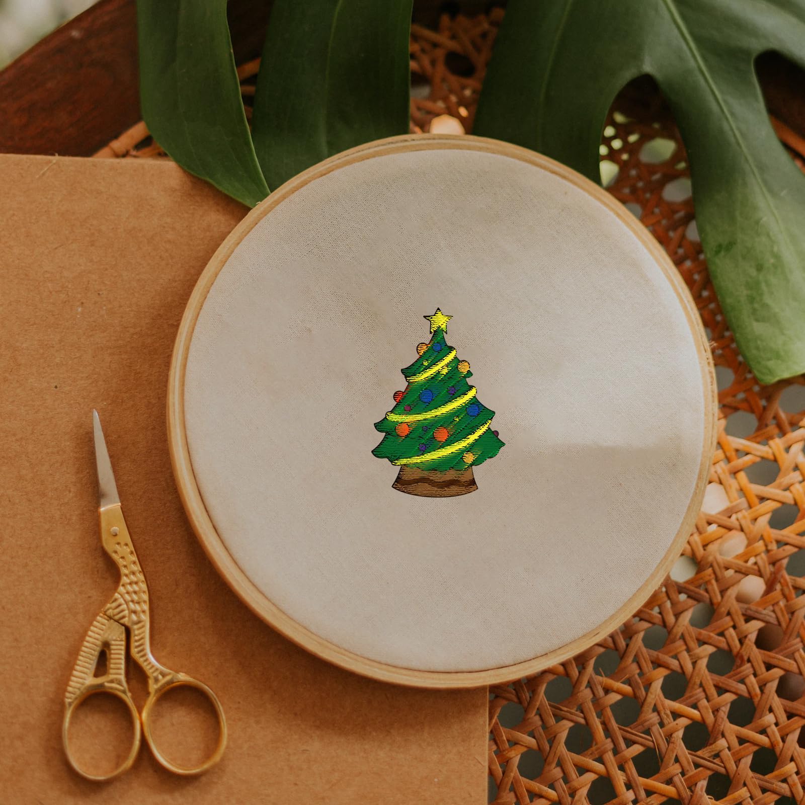 GLOBLELAND Weihnachts Stickvlies - 4 Blatt Wasserlöslicher Stabilisator