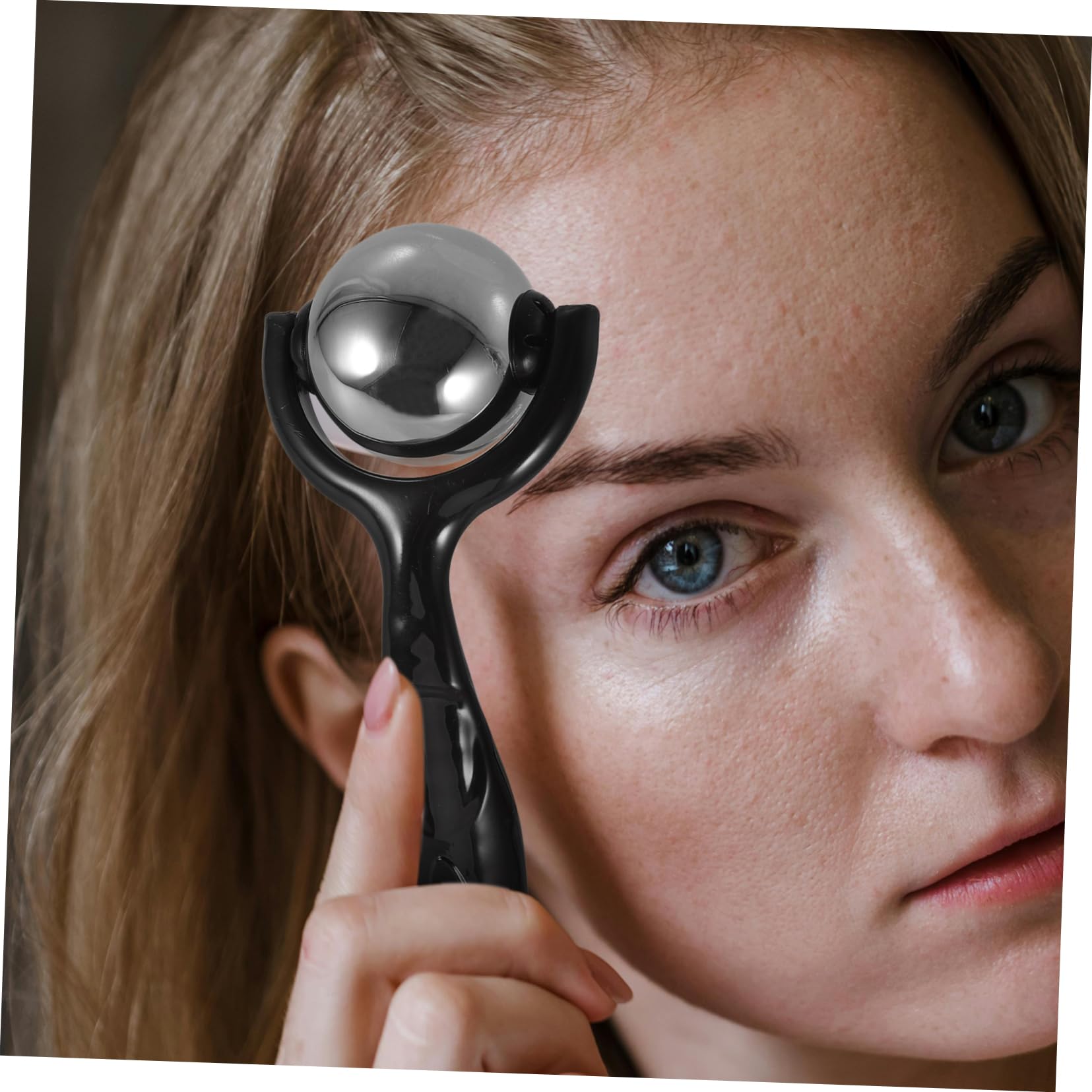 BESTYASH 5 Stück Face Guasha Tool Gesicht Rollen Werkzeug Heben Massagegerät Bildhauerei Falten Ball Rollkugel Für Kalte Massage Muskel Augenrolle Schwarz Nur