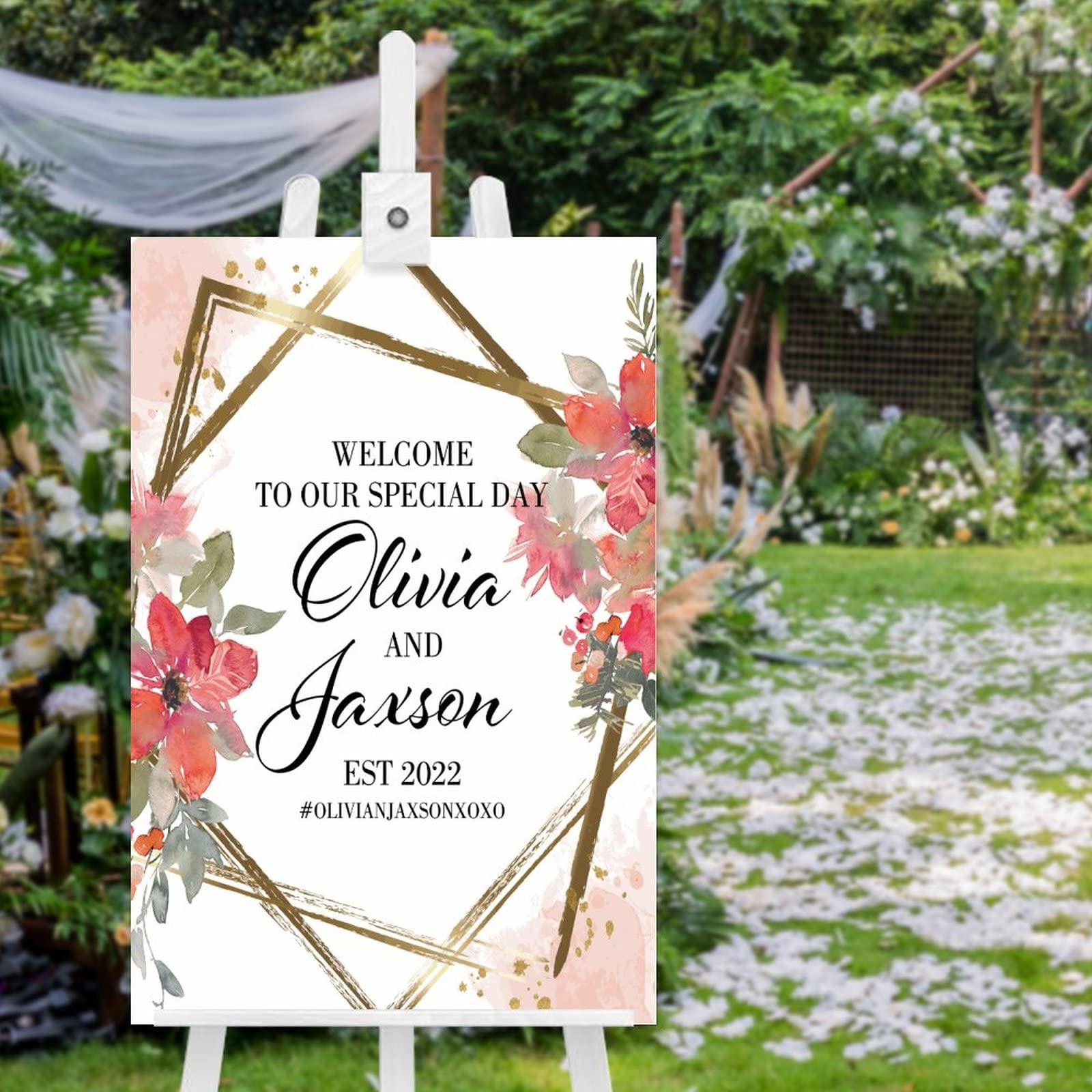 Panneau de bienvenue mariage bois pour guider facilement les invités