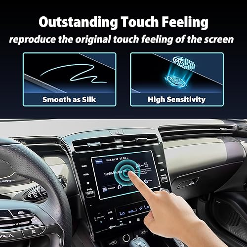 Miniatura 7 de LUWU - Protector de pantalla para Hyundai Tucson 2023 de 8 pulgadas, Tucson Limited Screen Protector de pantalla de vidrio templado 9H anti arañazos