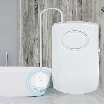 MIOBER Water Level Sensor Alarm, Loud 130 dB 4 Hour Alarm Sound, Leak Alarm, Water Leakage Detector, Water Leak Prevention, Water Leakage Alarm, Bath, Hot Water Supply, Bathroom, Kitchen, Basement