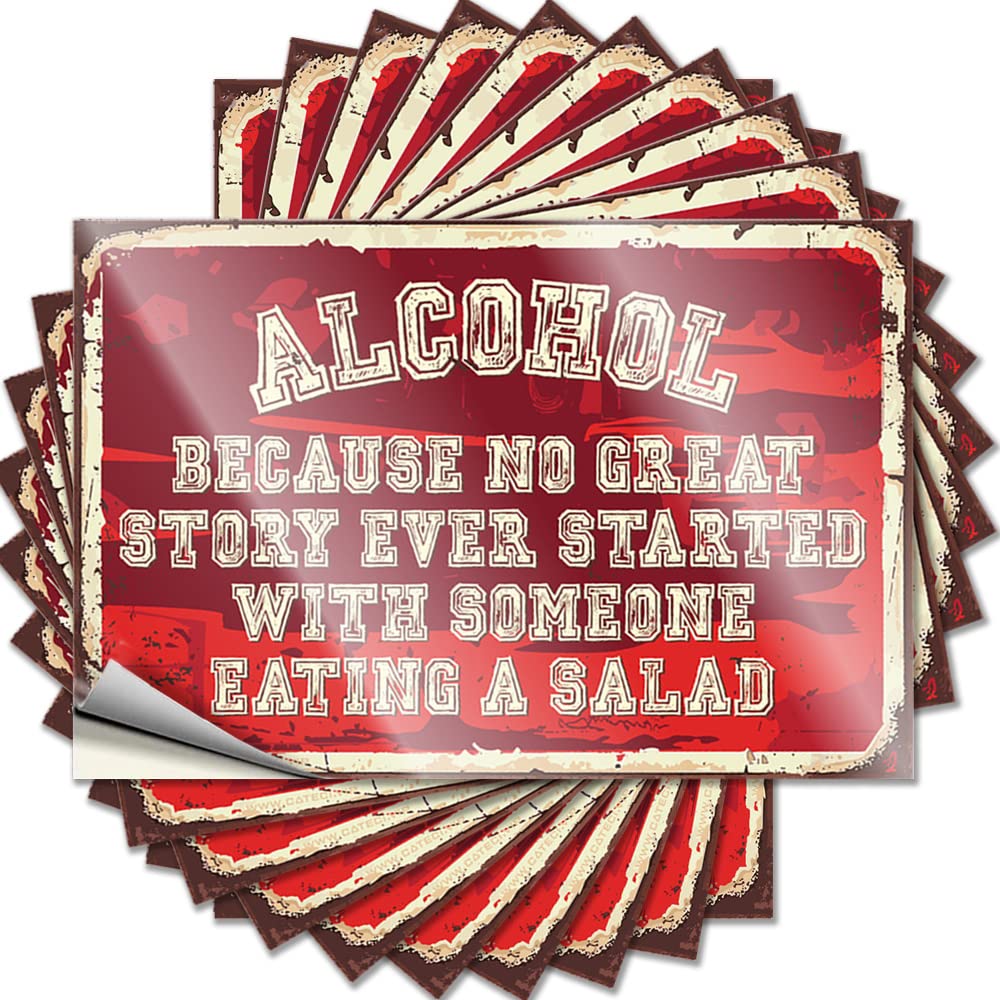 Fzfn Boys Colour Because No Great Story Ever Started With Someone Eating A Salad Lettering Sticker Work Self Adhesive | Reading Tumbler Vinyl Sticker Pack For (6X9cm)