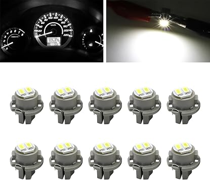 T6.5 led bulbs, Gauge Cluster Led Lights Instrument Cluster Bulbs Led Dash Lights Bulbs 10pcs 2SMD Panel Lights for Car Interior Gauge Cluster Accessories