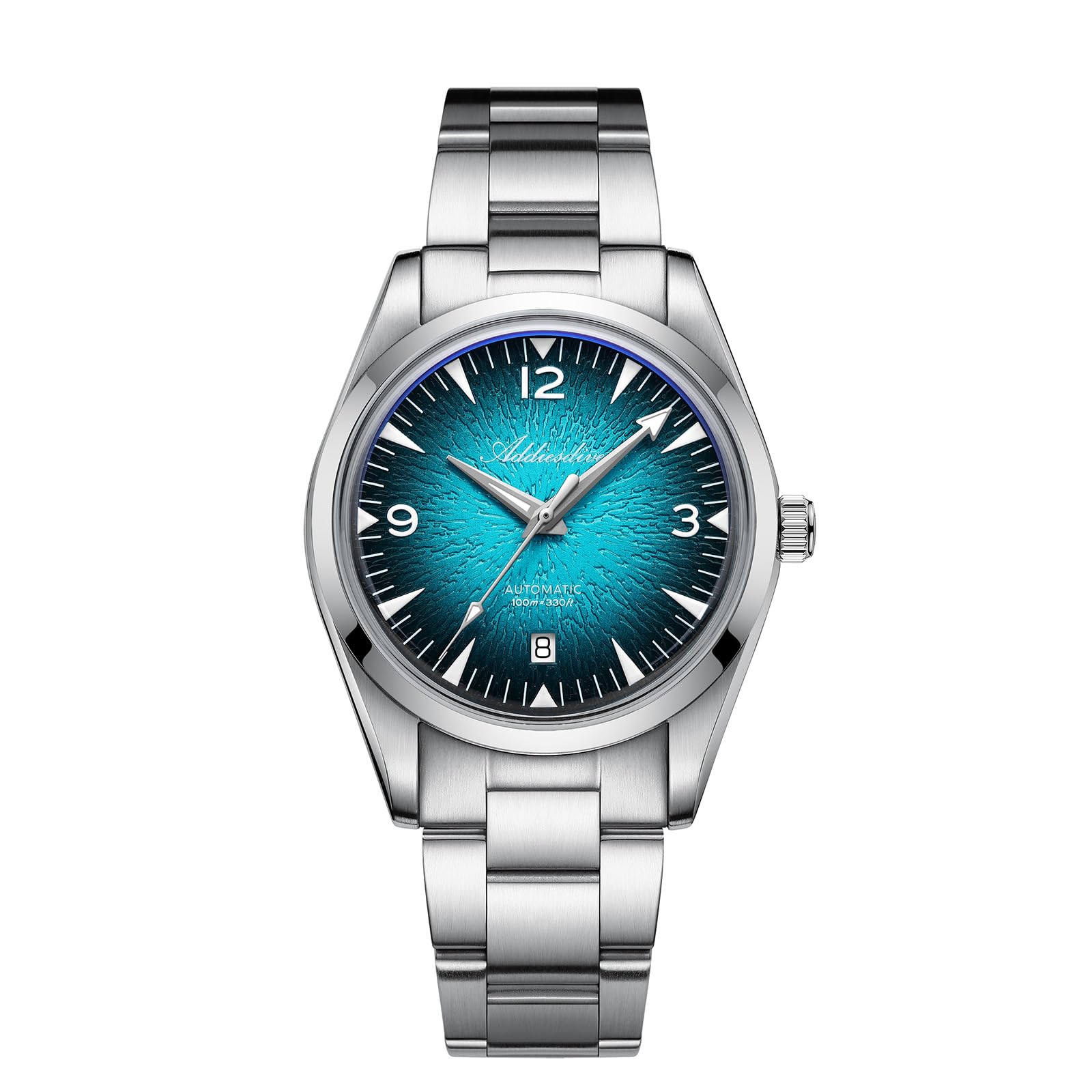 ADDIESDIVE Mens Watch Automatic NH35/8215 200M Luminous Easy to Read Dial Wrist Watch Minimalist Fashion Simple Watch Analog Date with Leather Strap and Bracelet