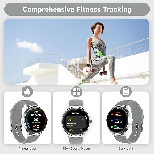 Miniatura 7 de Reloj inteligente para hombres y mujeres, reloj inteligente AMOLED de 1.43 pulgadas, reloj inteligente de marcarespuesta de llamadas, rastreador de