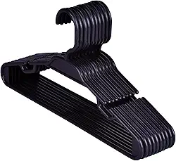 Kit Conjunto Cabide Infantil Preto 5,5mm - 30 Unidades