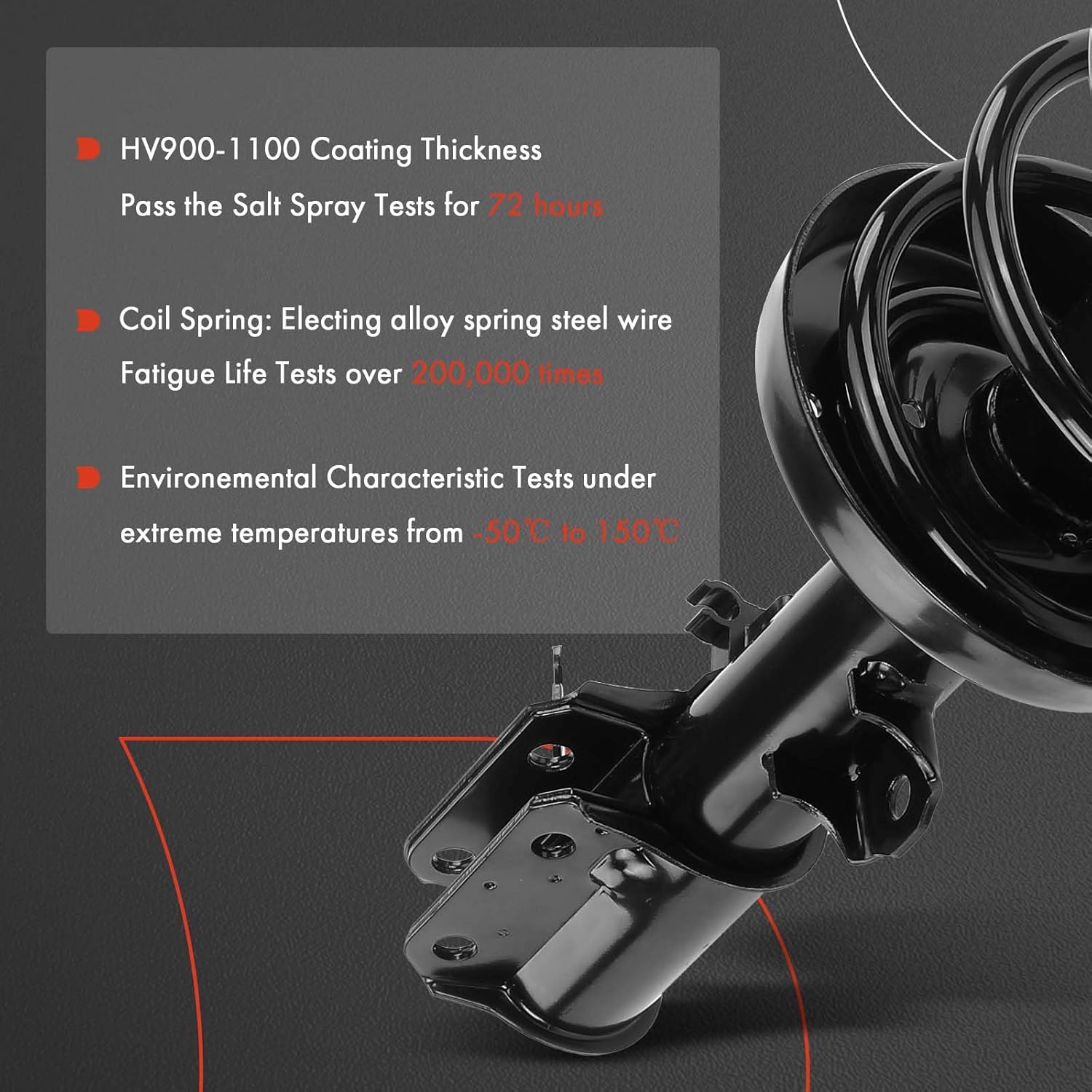 A-Premium Front Complete Struts Compatible with Saturn LS/LS1/LW1 2000, L100 2001-2002, L200/LW200 2001-2003, L300 2004-2x Replacement Suspension Shock Absorber with Coil Spring Assembly