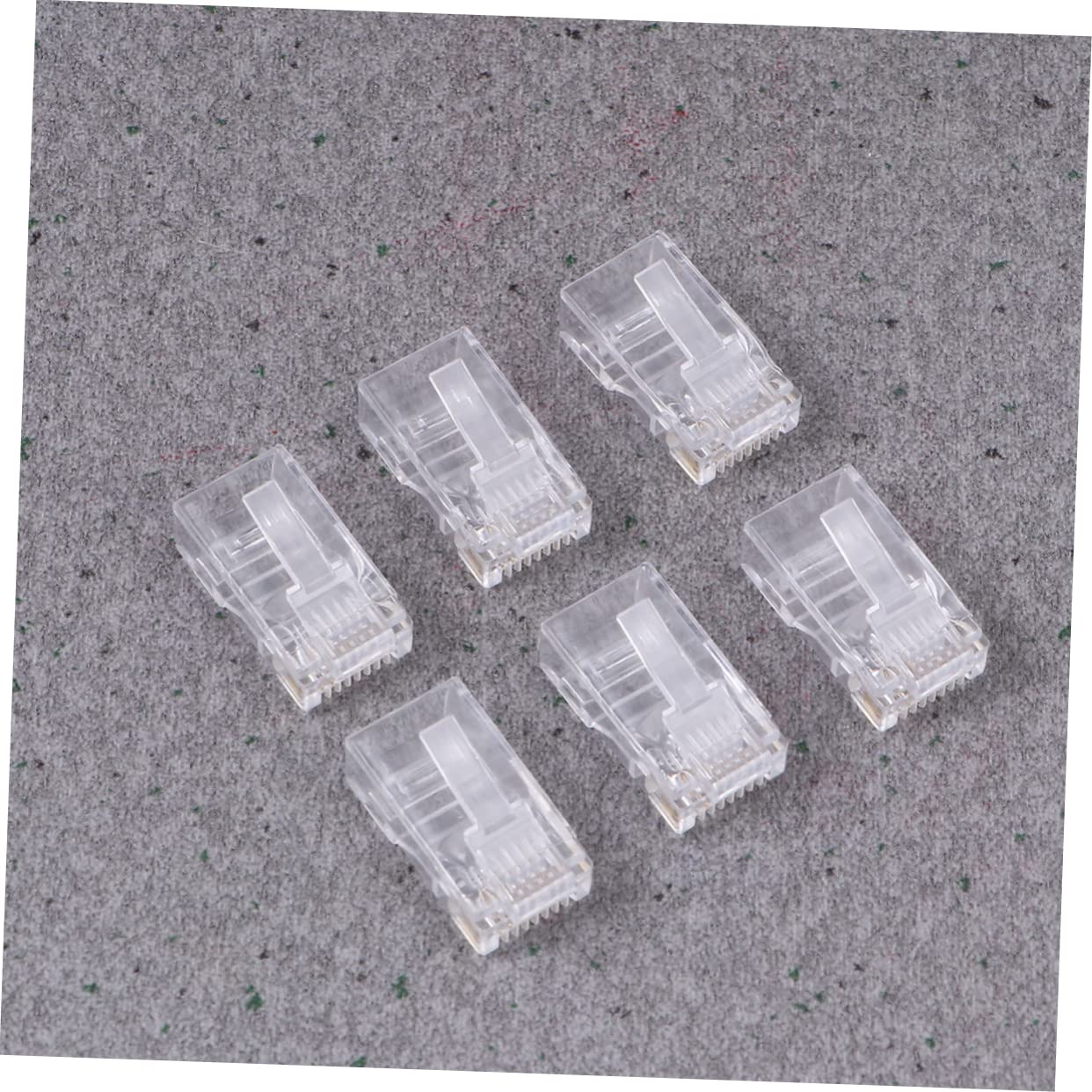 Gatuida 1000pezzi Spina per Cavo di Rete Cate Terminali Modulari Pin Cob Connettore di Rete Contatti Placcati in Oro per Trasmissione Veloce Leggero Resistente e Stabile Terminali