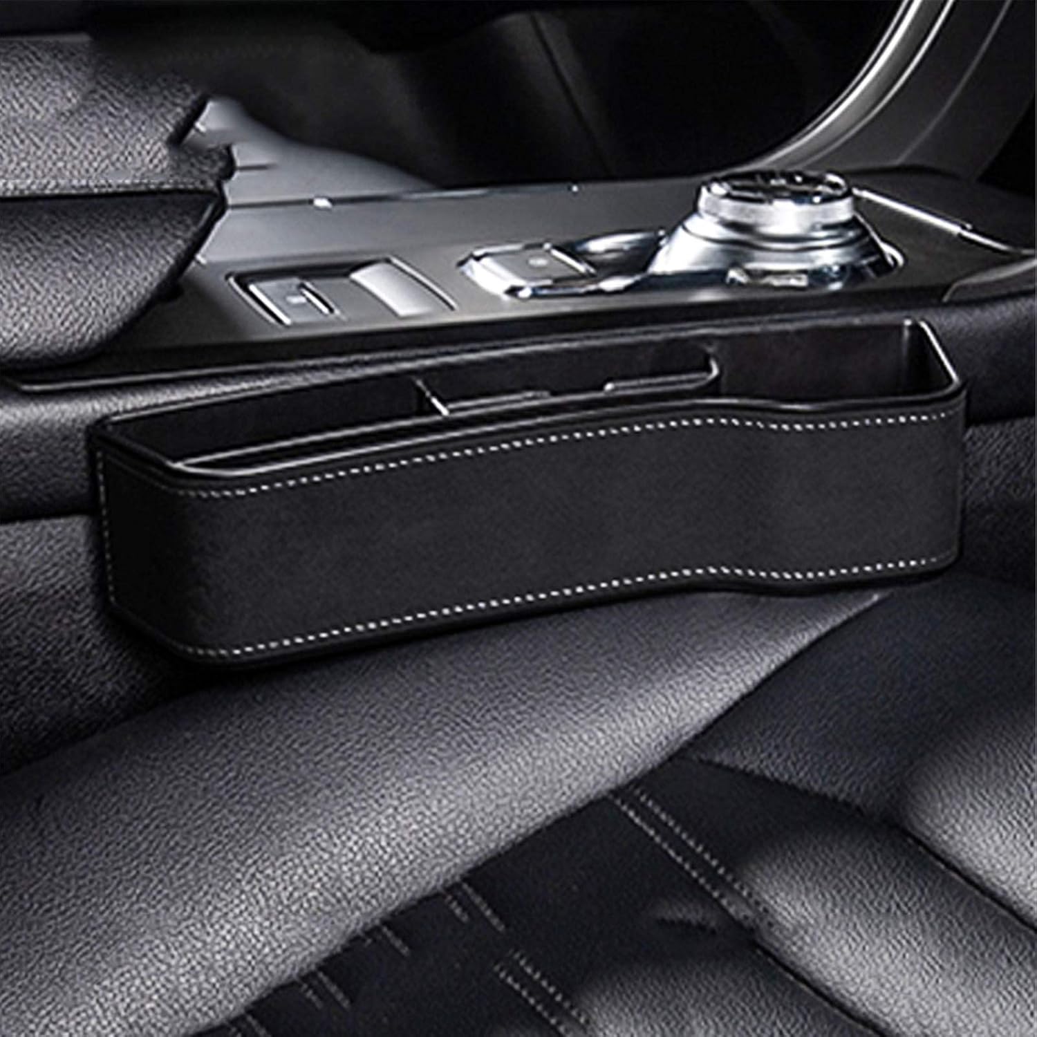 新作続 レザーカーシート隙間ボックスインテリア自動収納バッグユニバーサルシートギャップポケット自動車オーガナイザー キーカード電話ホルダー用