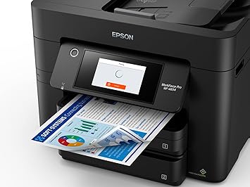 Epson Workforce Pro WF-4834 Wireless All-in-One Printer with Auto 2-Sided Print Copy, Scan and Fax, 50-Page ADF, 500-sheet Paper Capacity, 4.3 Color Touchscreen