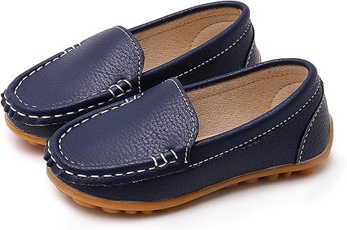 RVROVIC Mocasines planos Oxford de piel sintética para niños y niñas (niño pequeñoniño pequeño)
