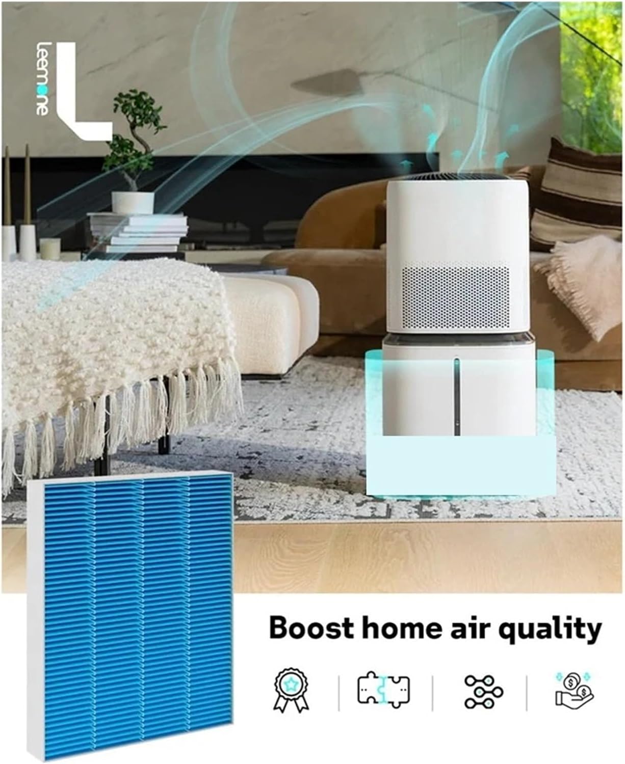 Humidifier Filters Replacement Filter Parts,Compatible For Levoit,Superior 6000S Smart Evaporative Long - Lasting