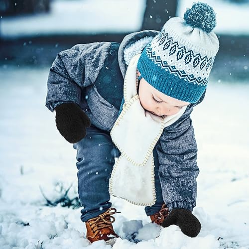 Miniatura 7 de ONESING 4 Pair Toddler Mittens Baby Mittens Soft Toddler Gloves Warm Newborn Mittens Winter Gloves for Baby Girls Boys