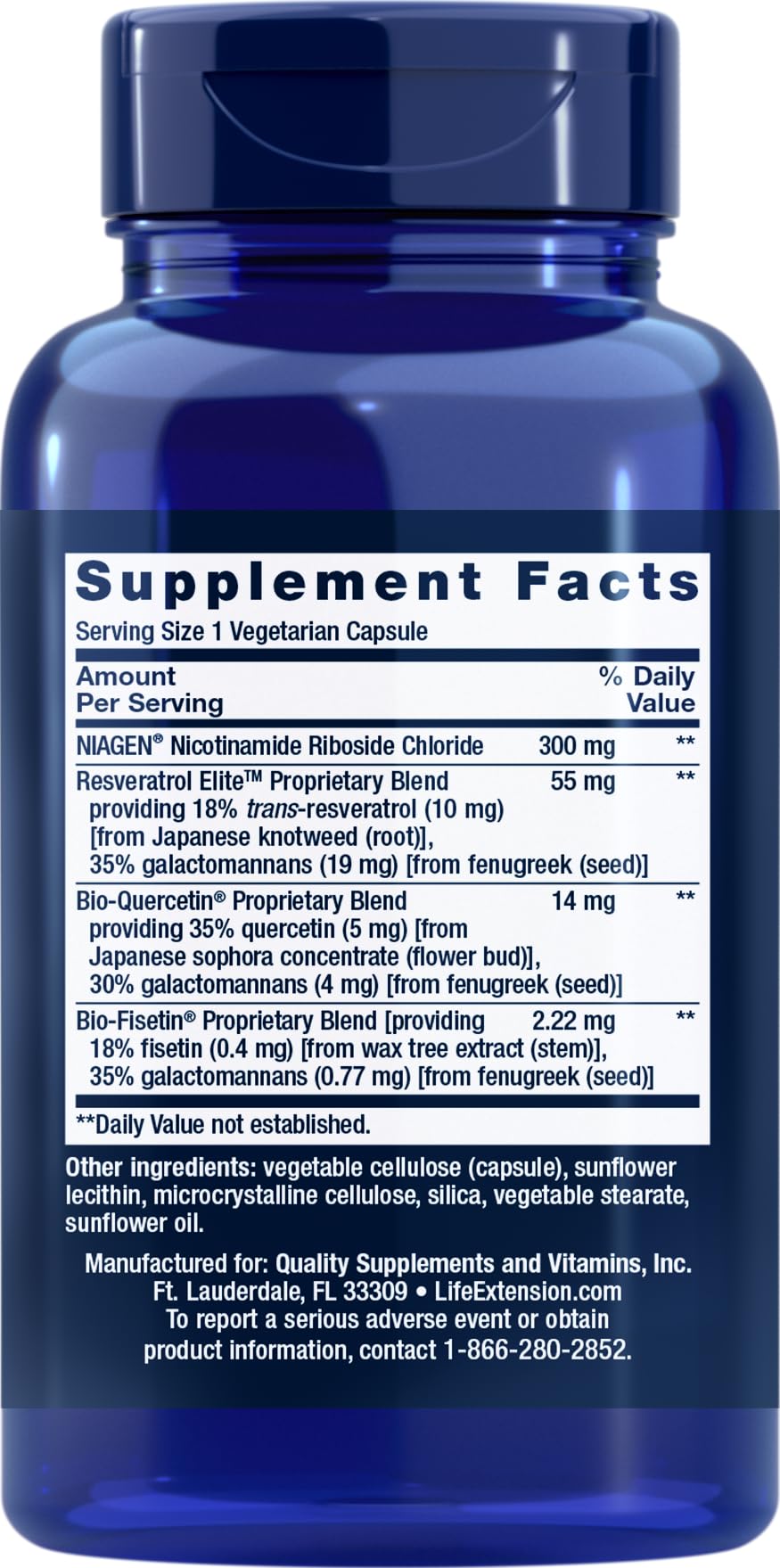 Life Extension NAD+ Cell Regenerator and Resveratrol Elite, 90 Veg Caps