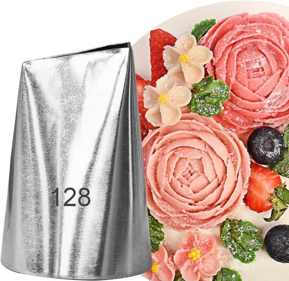 Baking Supplies 3pcs 126 127 128 Rose Petal Pastry Nozzles for Cake Decorating Tools Kitchen Cupcake Confectionery Icing Piping Cake Decorating Tips Set
