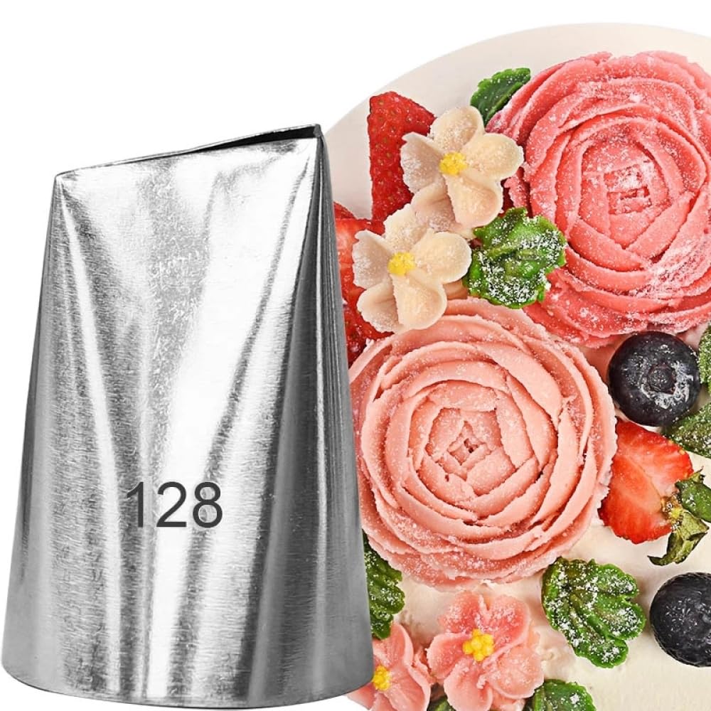 Baking Supplies - Juego de 3 boquillas de pastelería de pétalos de rosa para decoración de pasteles, cocina, magdalenas, confitería, glaseado, pastelería, decoración de pasteles, 3 unidades