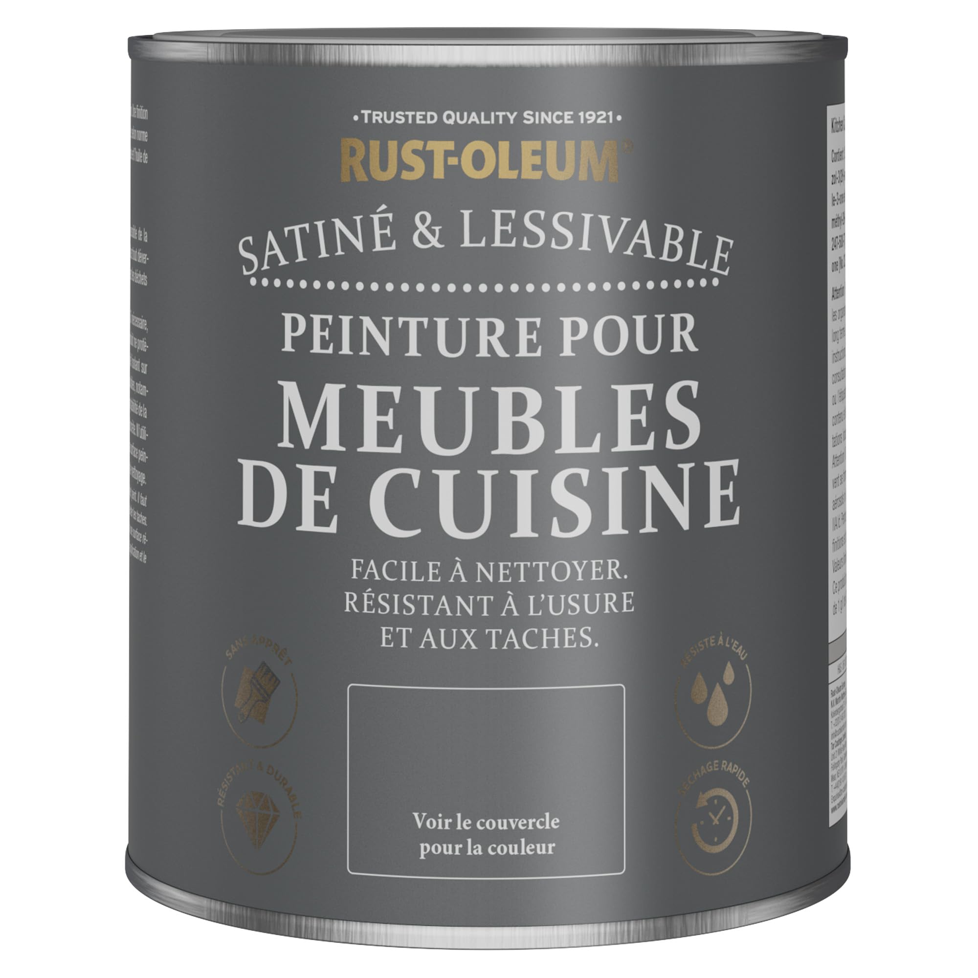 Rust-Oleum Peinture Blanche pour Meubles de Cuisine, Finition Satinée - Pierre de Lune 750ml