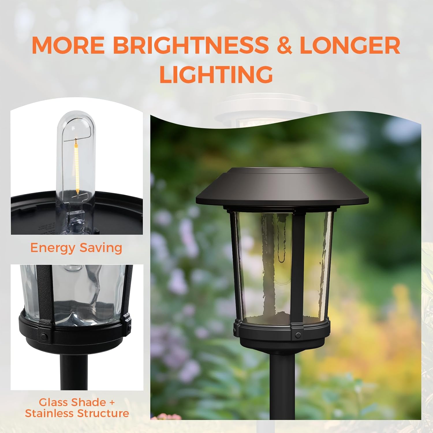 Solar Yard 5-Pack Solar Pathway Lights Outdoor, Solar Powered Garden Lights Waterproof, Auto On/Off Powered Landscape Lighting for Pathway, Porch, Walkway, Driveway