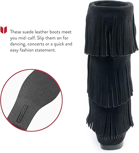 Miniatura 4 de Minnetonka Botas con flecos de 3 capas para mujer