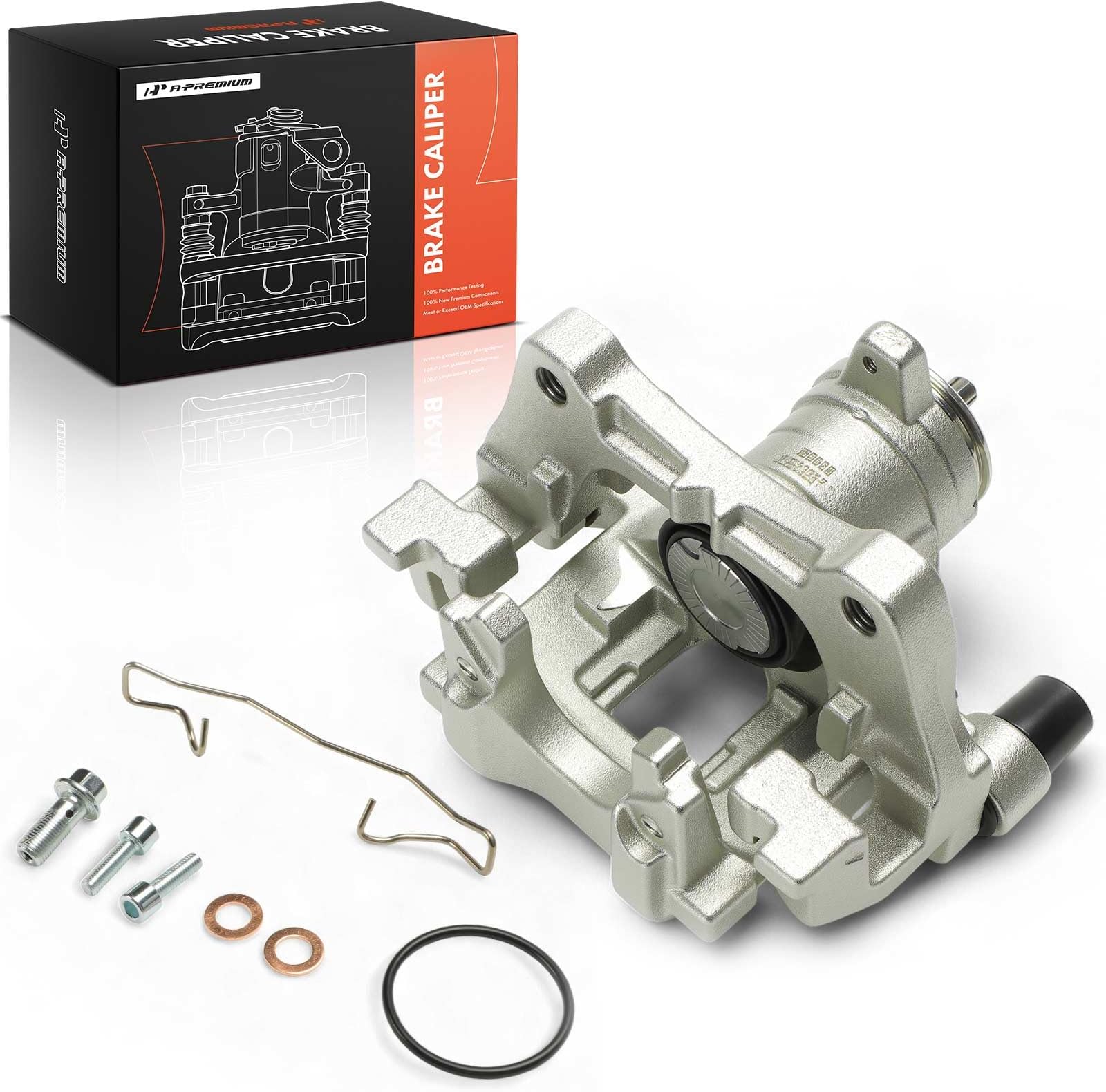 A-Premium Disc Brake Caliper Assembly with Bracket Compatible with Land Rover & Jaguar Vehicles - Discovery Sport 2015-2020, Range Rover Evoque 2019-2020, XF XE 2017-2020, E-Pace - Rear Driver Side